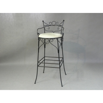Krzesło barowe, stołek hocker metalowy wys 102, średnica siedziska 40